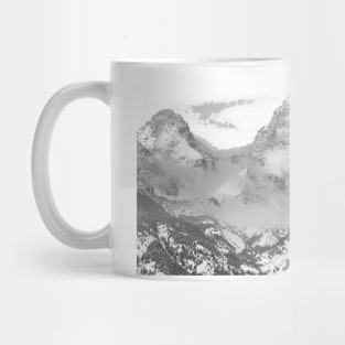 Tetons in Black and White Mug